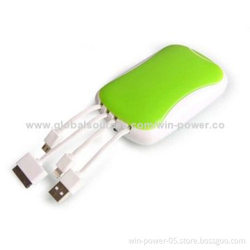 Power Bank with 5,000mAh Capacity, Four Plugs, No Need Add Ultra AccessoriesNew